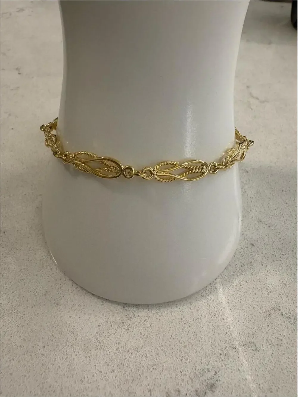 24k Gold Filigree Bracelet - 7 inches
